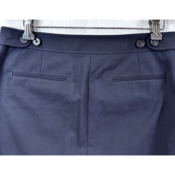 Theory Womens Black Cotton A-Line 4-Pockets Knee Length Skirt Sz 8 - Picture 4 of 11